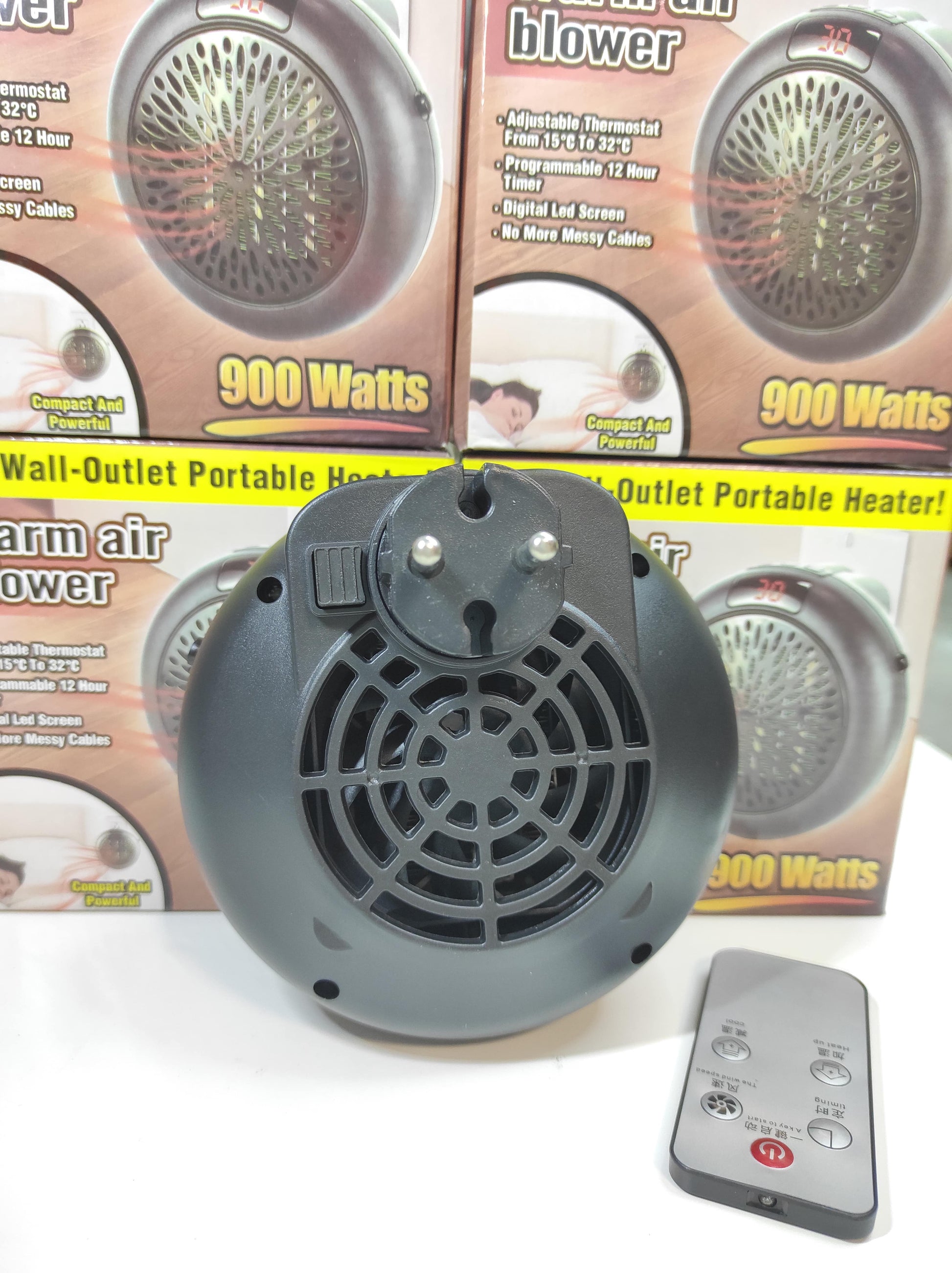 Calefactor Redondo Portátil 900 Watts Negro - additional image 9
